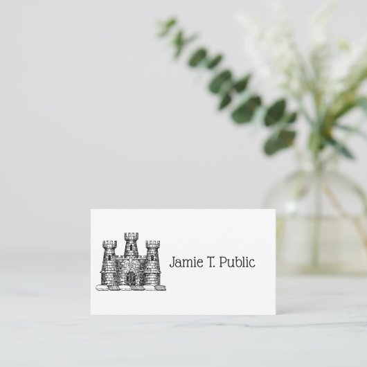  kasteel van Heraldic Emblem - wapenstilstand Visitekaartje (Staand voorkant)