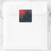 Kasteel van het Bloed van de Vampire Vierkante Sticker (Tas)