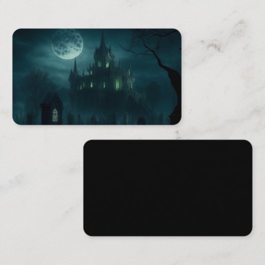 Kasteel van het Necromancer's Experiment Bladwijze Visitekaartje (Voorkant / Achterkant)