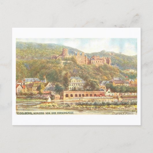 Kasteel van het oude Heidelberg Briefkaart (Voorkant)