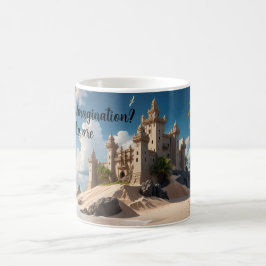 Kasteel van het strand van mogelijkheden koffiemok