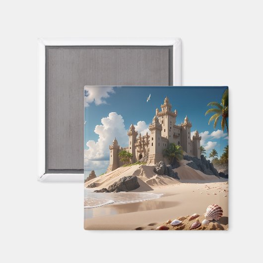 Kasteel van het strand van mogelijkheden magneet (Voorkant / Achterkant)