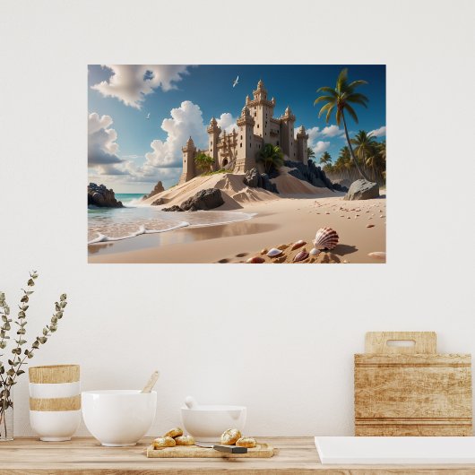 Kasteel van het strand van mogelijkheden poster (Keuken)
