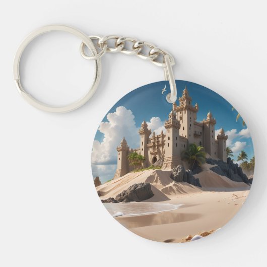 Kasteel van het strand van mogelijkheden sleutelhanger (Voorkant)