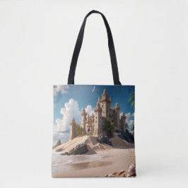 Kasteel van het strand van mogelijkheden tote bag