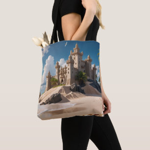 Kasteel van het strand van mogelijkheden tote bag
