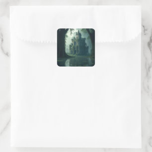 Kasteel van het Verboden Moeras Vierkante Sticker