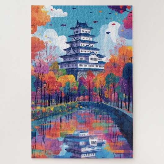 Kasteel van Himeji, Japan. Legpuzzel (Verticaal)
