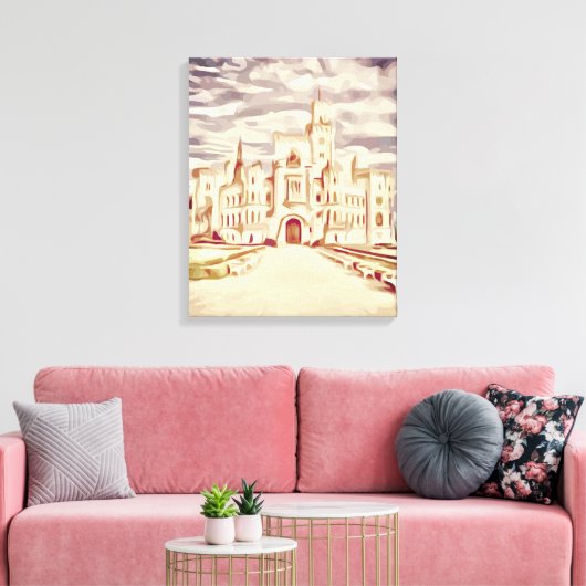 kasteel van Hluboká Canvas Afdruk (Insitu (Woonkamer))