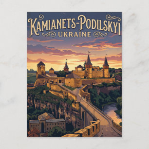 Kasteel van Kamjanets-Podilsky, Oekraïne Briefkaart
