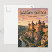 Kasteel van Kamjanets-Podilsky, Oekraïne Briefkaart (Voorkant / Achterkant)