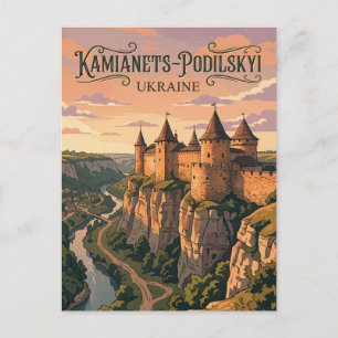 Kasteel van Kamjanets-Podilsky, Oekraïne Briefkaart