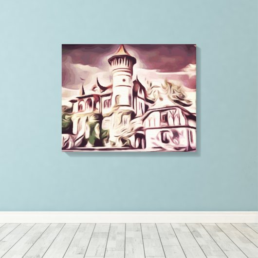 kasteel van Kurpark Canvas Afdruk (Insitu (Houten vloer))