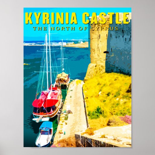 kasteel van kyrenia - Het noorden van cyprus Poster (Voorkant)