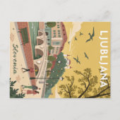 Kasteel van Ljubljana Briefkaart (Voorkant)