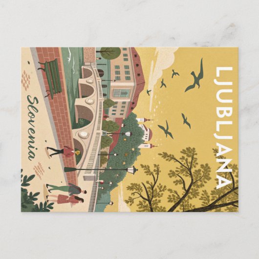 Kasteel van Ljubljana Briefkaart (Voorkant)