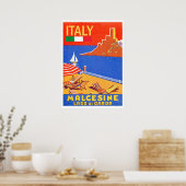 Kasteel van Malcesine, Gardameer, Italië Poster (Keuken)