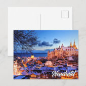 Kasteel van Neuchâtel, Zwitserland Briefkaart (Voorkant / Achterkant)