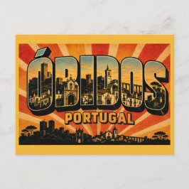 Kasteel van Óbidos Portugal Middeleeuws Briefkaart