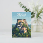 Kasteel van Orava Slowakije Briefkaart (Staand voorkant)