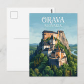 Kasteel van Orava Slowakije Briefkaart (Voorkant / Achterkant)