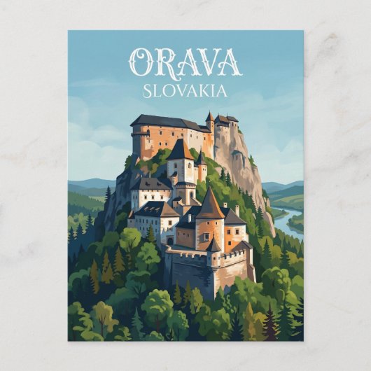 Kasteel van Orava Slowakije Briefkaart (Voorkant)