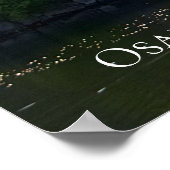 Kasteel van Osaka van Bridge Japan Reisbestemming Poster (Hoek)