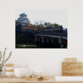 Kasteel van Osaka van Bridge Japan Reisbestemming Poster (Keuken)