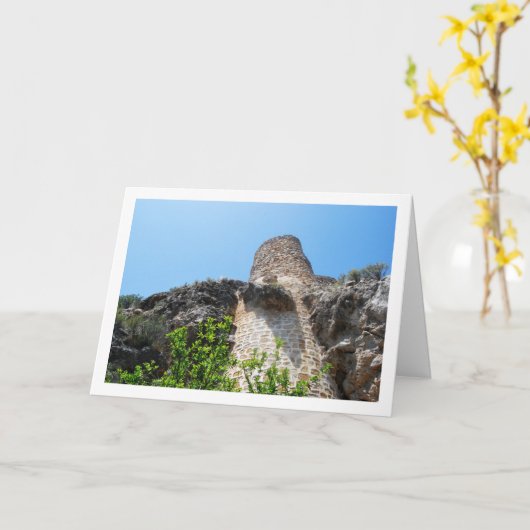 Kasteel van Oud Domeño in Valencia, Spanje Kaart (Gele Bloem)