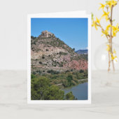 Kasteel van Oud Domeño, Valencia, Spanje Kaart (Gele Bloem)