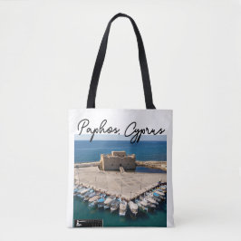 Kasteel van Paphos en handtekening Tote Bag