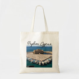 Kasteel van Paphos en handtekening Tote Bag