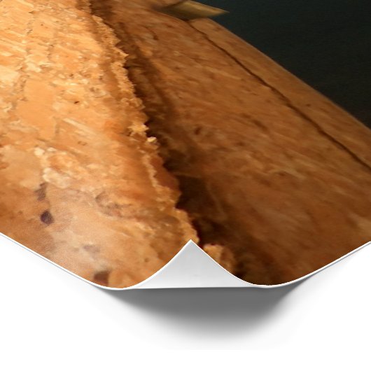 Kasteel van Paphos en reflecties bij zonsondergang Perfect Poster (Hoek)