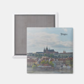 Kasteel van Praag in waterverf Magneet (Voorkant / Achterkant)