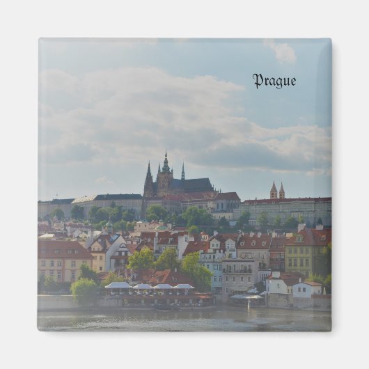 Kasteel van Praag in waterverf Magneet (Voorkant)