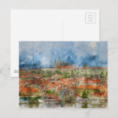 Kasteel van Praag met de beroemde Karelsbrug in he Briefkaart (Voorkant / Achterkant)