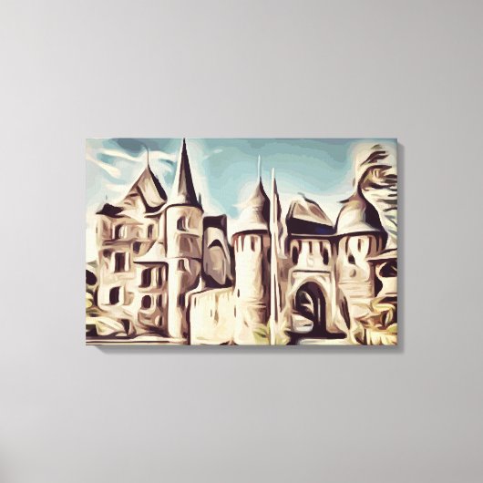 kasteel van Satzvey Canvas Afdruk (Voorkant)