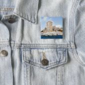 Kasteel van St. Peter in Bodrum Vierkante Button 5,1 Cm (In situ)