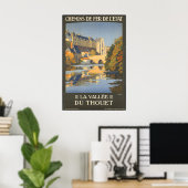 Kasteel van Thouars Thouet-vallei Frankrijk Vintag Poster (Thuiskantoor)