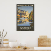 Kasteel van Thouars Thouet-vallei Frankrijk Vintag Poster (Keuken)