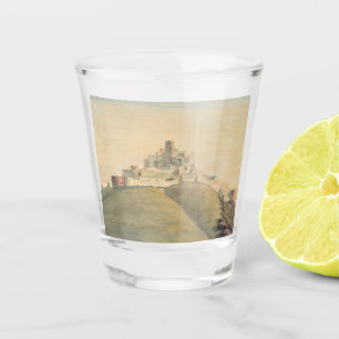 Kasteel van Trenčín in het westen van Slowakije Shot Glas