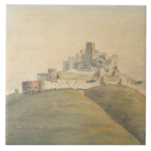 Kasteel van Trenčín in het westen van Slowakije Tegeltje