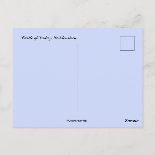 Kasteel van Vaduz in Liechtenstein Briefkaart (Achterkant)