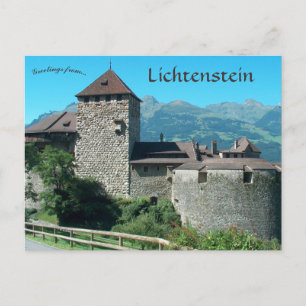 Kasteel van Vaduz in Liechtenstein Briefkaart