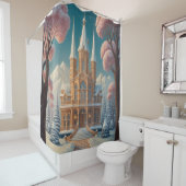 Kasteel van Whispering Dreams Douchegordijn (In situ)