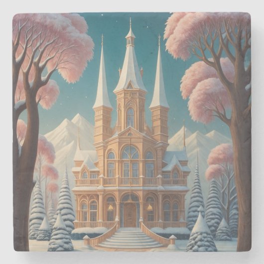 Kasteel van Whispering Dreams Stenen Onderzetter (Voorkant)