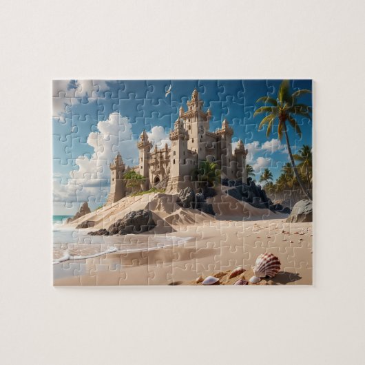 Kasteel vanaf het Strand van Mogelijkheden Legpuzzel (Horizontaal)