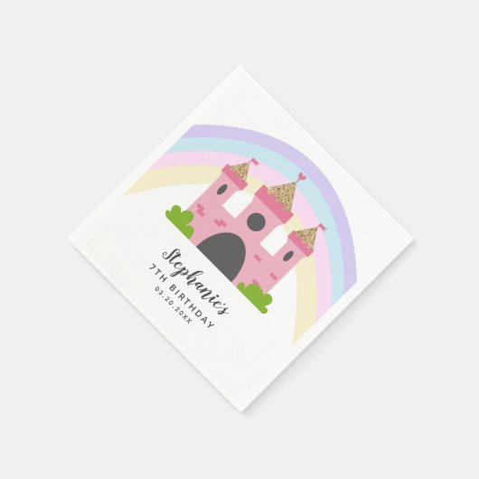 Kasteel Verjaardagsfeest Meisjes Prinses Thema Servet (Hoek)