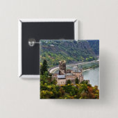 Kasteel Vierkante Button 5,1 Cm (Voorkant /achterkant)