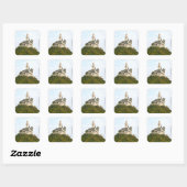 Kasteel Vierkante Sticker (Vel)